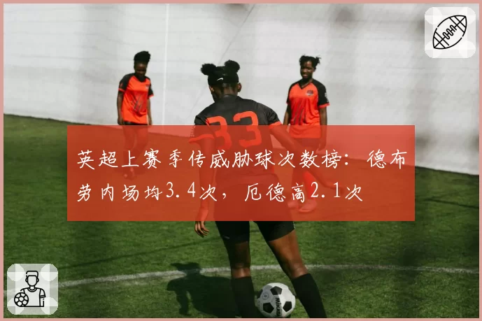 英超上赛季传威胁球次数榜：德布劳内场均3.4次，厄德高2.1次